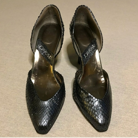 JOAN & DAVID Pewter D'Orsay Heels Sz 7.5NWOB! - Picture 3 of 8